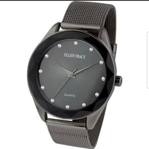 Ellen Tracy Gunmetal Watch